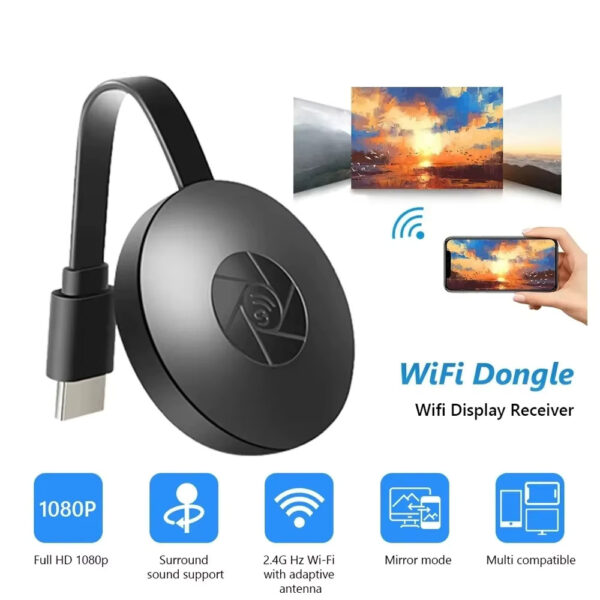 Wireless HDMI Mirroring Multiple Device Mobile Phoneconnected To TV HD 1080P Projection Computer Ipad WIFI Live Screen Projector